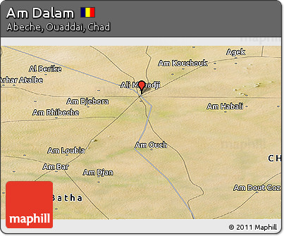 Satellite Panoramic Map of Am Dalam