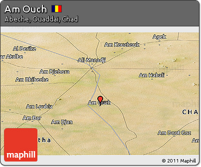 Satellite Panoramic Map of Am Ouch