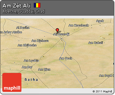 Satellite Panoramic Map of Am Zét Ali