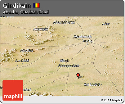 Satellite Panoramic Map of Gindikaïn