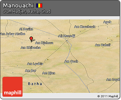 Satellite Panoramic Map of Manouachi