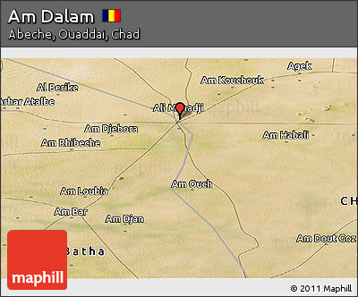 Satellite Panoramic Map of Am Dalam