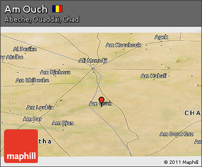 Satellite Panoramic Map of Am Ouch