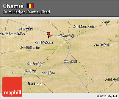 Satellite Panoramic Map of Chamié