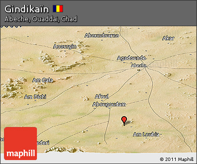 Satellite Panoramic Map of Gindikaïn