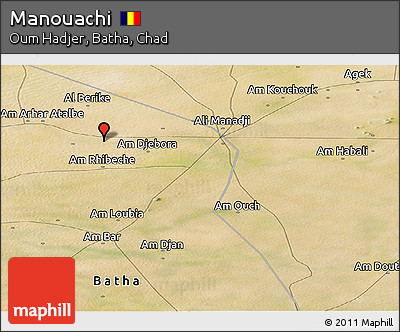 Satellite Panoramic Map of Manouachi