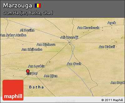 Satellite Panoramic Map of Marzouga