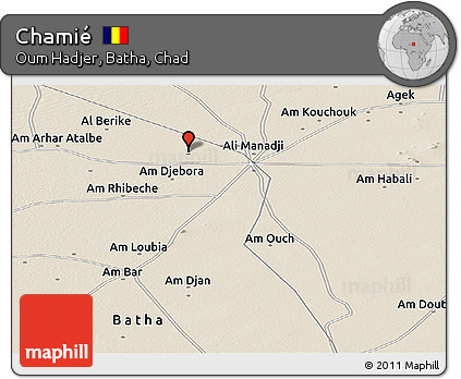 Shaded Relief Panoramic Map of Chamié