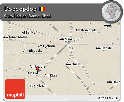 Shaded Relief Panoramic Map of Dopdopdop