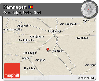 Shaded Relief Panoramic Map of Kamnagan