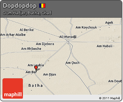 Shaded Relief Panoramic Map of Dopdopdop