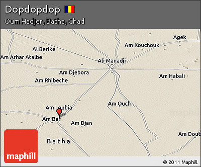 Shaded Relief Panoramic Map of Dopdopdop