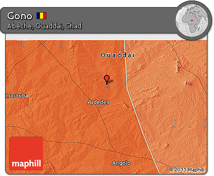 Political 3D Map of Gono