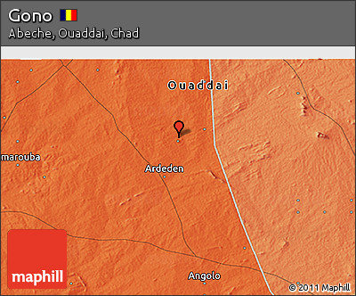 Political 3D Map of Gono
