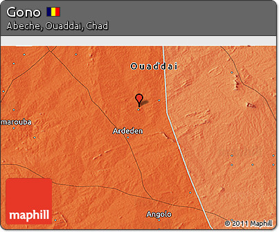 Political 3D Map of Gono