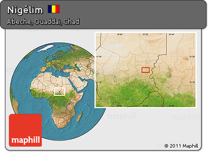Satellite Location Map of Nigélim