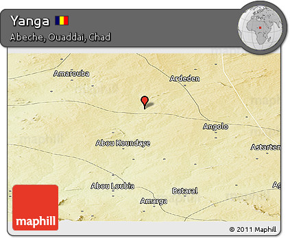 Physical Panoramic Map of Yanga