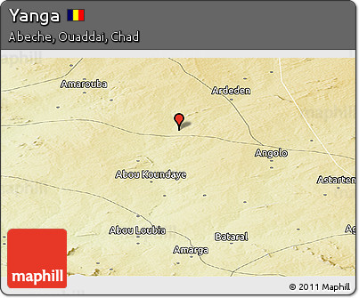 Physical Panoramic Map of Yanga