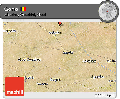 Satellite Panoramic Map of Gono
