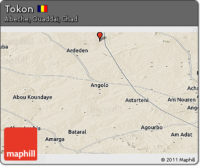 Shaded Relief Panoramic Map of Tokon