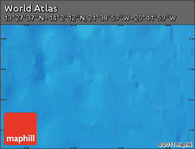 Physical Map of the Area around 13° 44' 54" N, 21° 10' 29" W