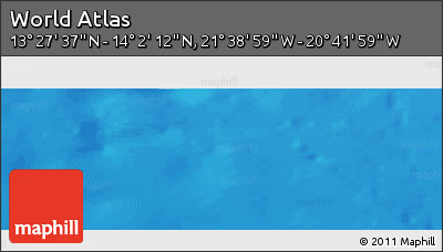 Physical Panoramic Map of the Area around 13° 44' 54" N, 21° 10' 29" W