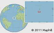 Savanna Style Location Map of the area around 13° 44' 54" N, 23° 43' 30" W