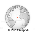 Outline Map of the Area around 13° 44' 54" N, 27° 7' 30" W, rectangular outline