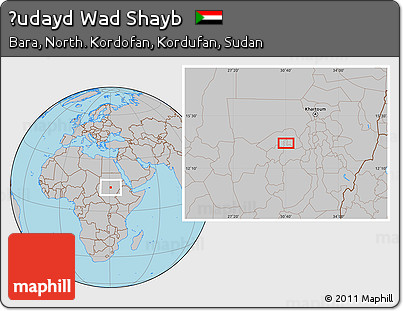 Gray Location Map of Ḩudayd Wad Shayb
