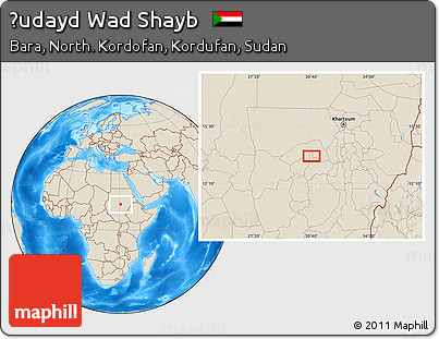 Shaded Relief Location Map of Ḩudayd Wad Shayb
