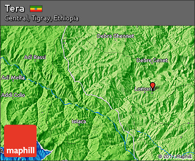 Political 3D Map of Tera