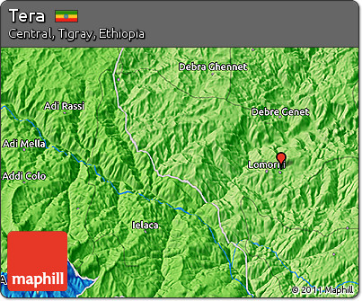 Political 3D Map of Tera