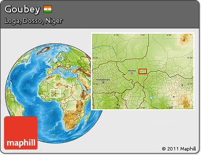 Physical Location Map of Goubey