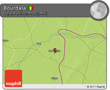 Physical 3D Map of Bourdala