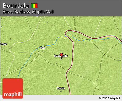 Physical 3D Map of Bourdala