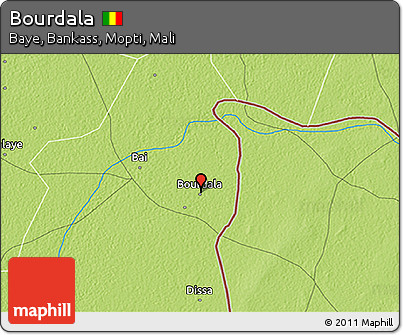 Physical 3D Map of Bourdala