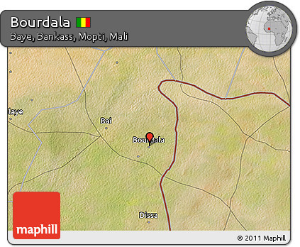 Satellite 3D Map of Bourdala