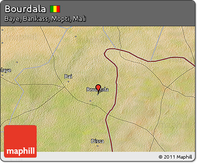 Satellite 3D Map of Bourdala