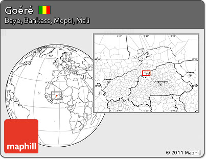 Blank Location Map of Goéré