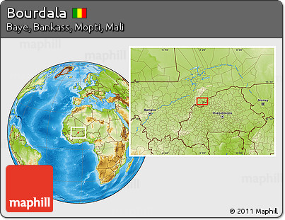 Physical Location Map of Bourdala