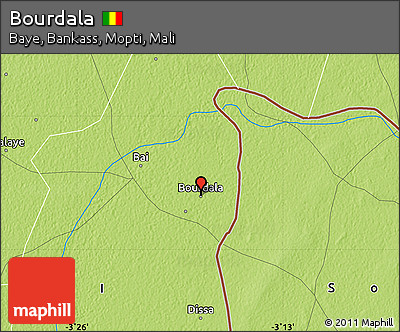 Physical Map of Bourdala