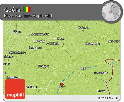 Physical Panoramic Map of Goéré