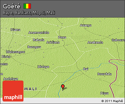 Physical Panoramic Map of Goéré