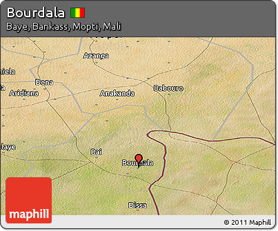 Satellite Panoramic Map of Bourdala