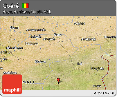 Satellite Panoramic Map of Goéré