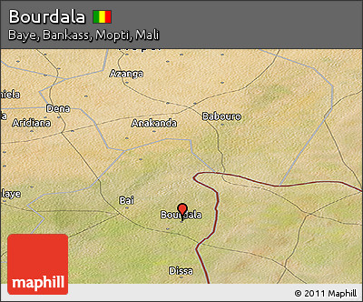 Satellite Panoramic Map of Bourdala