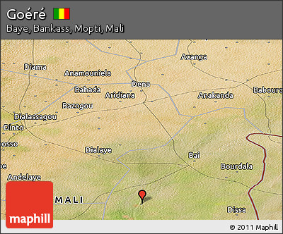 Satellite Panoramic Map of Goéré