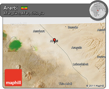 Satellite 3D Map of Arerti