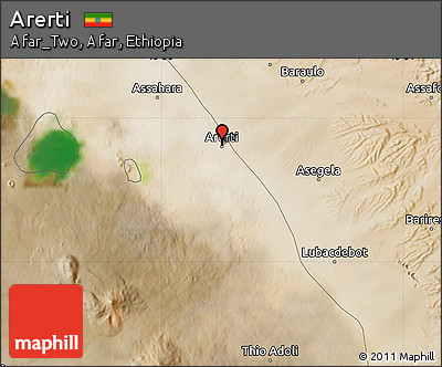 Satellite Map of Arerti
