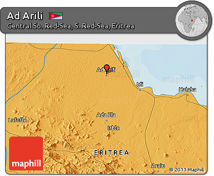 Political 3D Map of Ad Arili